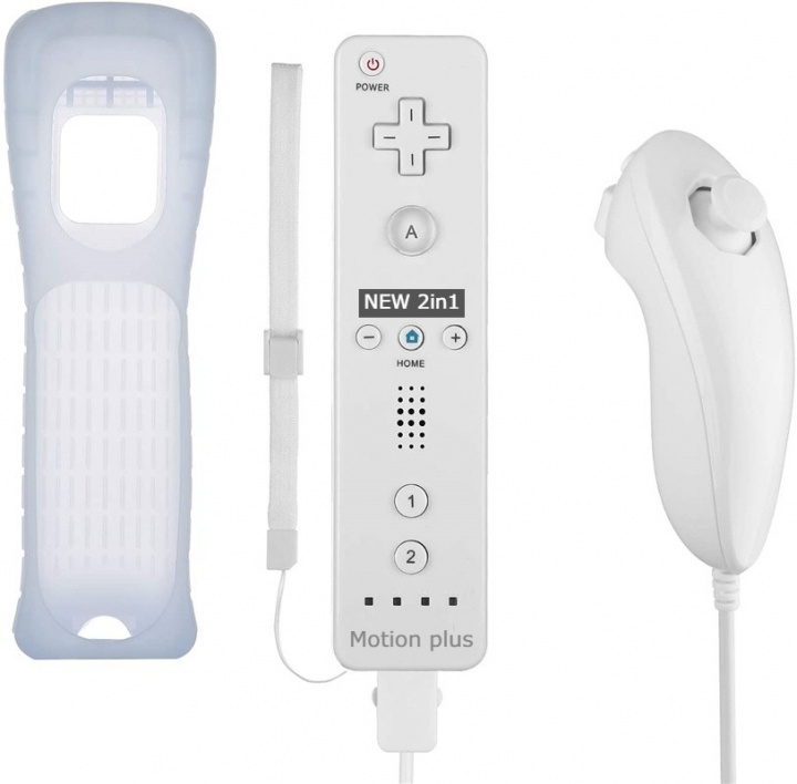 Langaton Plus + Nunchuck yhteensopiva Wii-Wii U:lle, Valkoinen ryhmässä Kampanjat / It\'s our birthday! / Gaming ja Tietokonetarvikkeet @ TP E-commerce Nordic AB (38-89554)