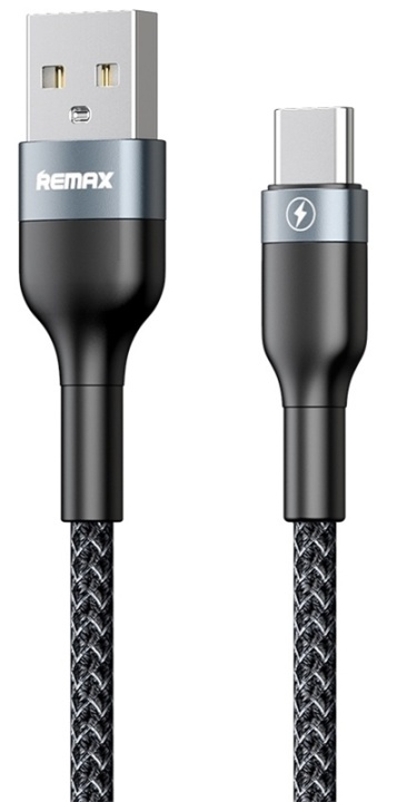 Remax Punottu USB-A ja USB-C kaapeli 2.4A, 1m, 1m ryhmässä ÄLYPUHELIMET JA TABLETIT / Laturit & Kaapelit / Kaapelit / Tyyppi C -kaapelit @ TP E-commerce Nordic AB (38-89854)