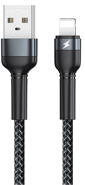 Remax Punottu USB-A ja Lightning 2.4A, 1m, 1m ryhmässä ÄLYPUHELIMET JA TABLETIT / Laturit & Kaapelit / Kaapelit / Lightning kaapelit @ TP E-commerce Nordic AB (38-89855)