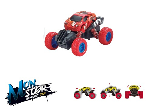 Mini Monster Truck 4x4 1:70, punainen ryhmässä LELUT, TUOTTEET LAPSILLE JA VAUVOILLE / Leikkikalut, Askartelu &Pelit / Leikkiautot @ TP E-commerce Nordic AB (38-89866)