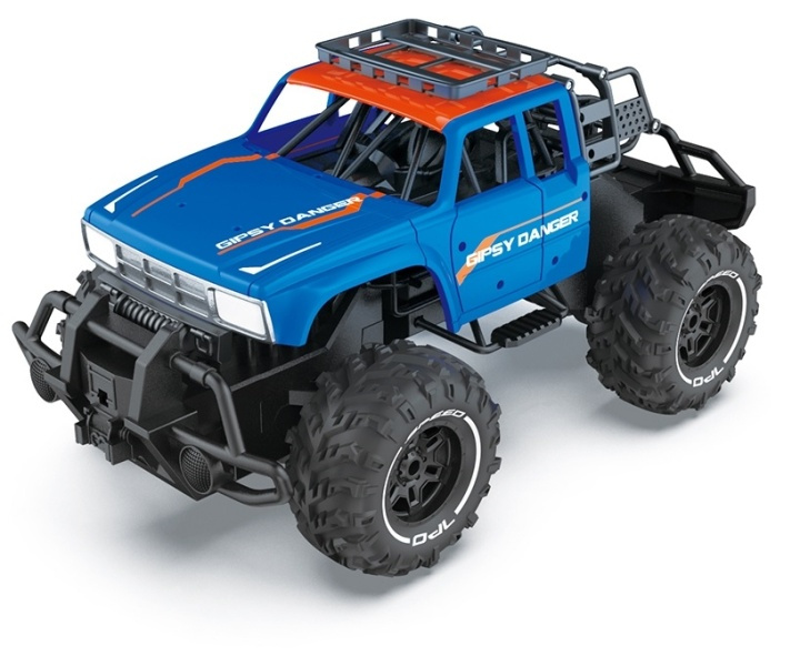 RC Big Foot Buggy 1:12, Blå/röd ryhmässä LELUT, TUOTTEET LAPSILLE JA VAUVOILLE / Radio-ohjattava / Radio-ohjattavat autot @ TP E-commerce Nordic AB (38-89871)