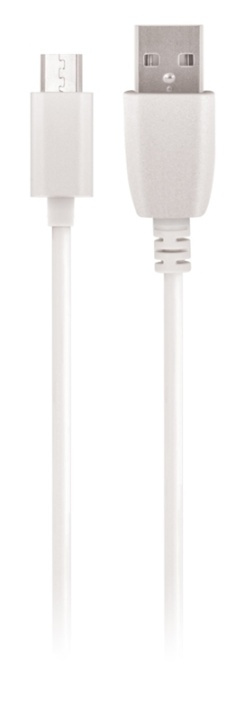 Maxlife microUSB-kabel, 1A, 1m, vit ryhmässä ÄLYPUHELIMET JA TABLETIT / Laturit & Kaapelit / Kaapelit / MicroUSB-kaapelit @ TP E-commerce Nordic AB (38-90062)