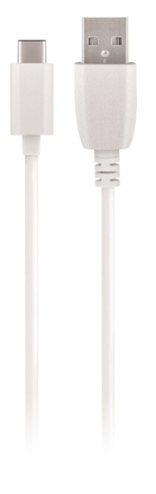 Maxlife USB-C laddkabel (1A), 1m, vit ryhmässä ÄLYPUHELIMET JA TABLETIT / Laturit & Kaapelit / Kaapelit / Tyyppi C -kaapelit @ TP E-commerce Nordic AB (38-90066)