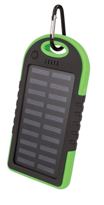 Setty aurinkokennoilla varustettu tehopankki, 5000 mAh, vihreä ryhmässä ÄLYPUHELIMET JA TABLETIT / Laturit & Kaapelit / Powerbanks @ TP E-commerce Nordic AB (38-90104)