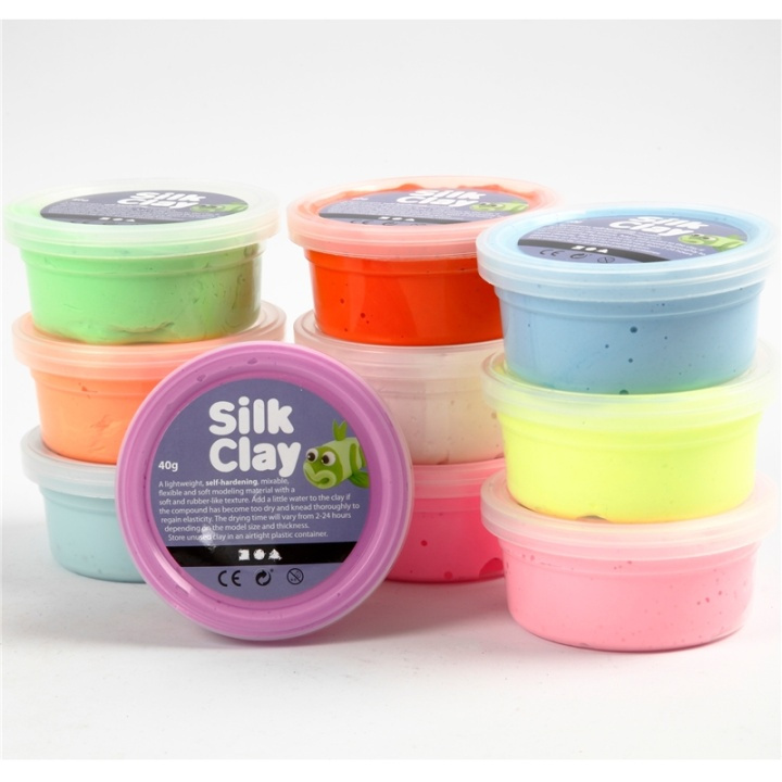 Silk Clay Mixade Färger Basic 2 10x40g ryhmässä LELUT, TUOTTEET LAPSILLE JA VAUVOILLE / Leikkikalut, Askartelu &Pelit / Pelaa savea, leikkiä hiekkaa ja tarvikkeita @ TP E-commerce Nordic AB (38-90236)