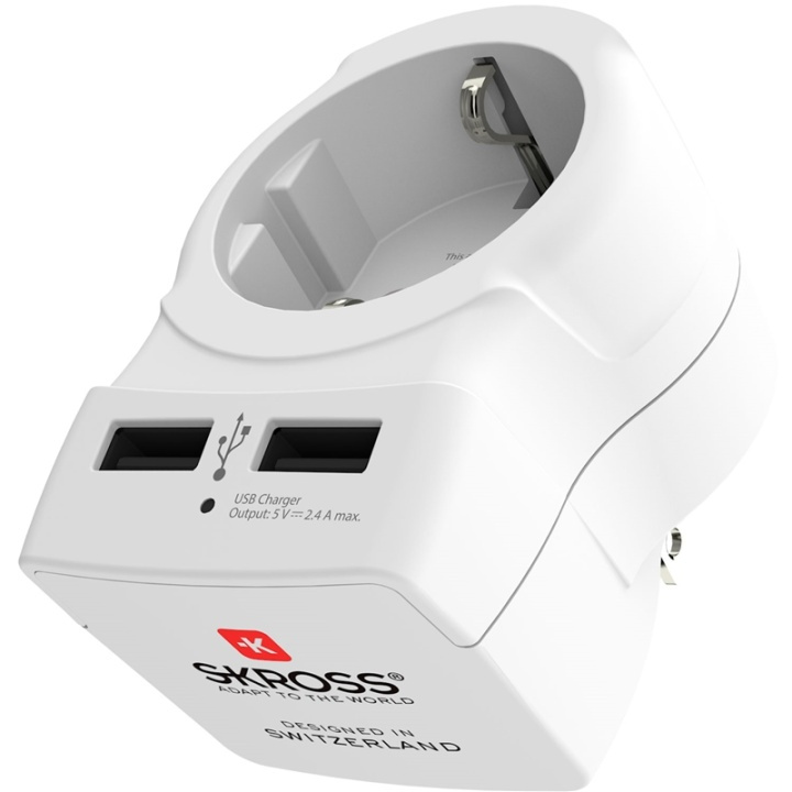 SKROSS El-Adapter USB USA/JP mfl ryhmässä KOTI, TALOUS JA PUUTARHA / Sähkö & Valaistus / Matkasovittimet @ TP E-commerce Nordic AB (38-90253)