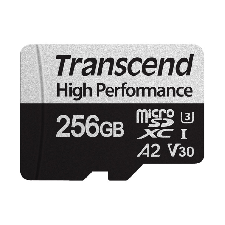 Transcend microSDXC 256GB U3 (R100/W85) ryhmässä KODINELEKTRONIIKKA / Tallennusvälineet / Muistikortit / MicroSD/HC/XC @ TP E-commerce Nordic AB (38-90443)