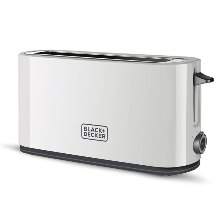 BLACK+DECKER Toaster 1000W White ryhmässä KOTI, TALOUS JA PUUTARHA / Kodinkoneet / Leivänpaahtimet & Leipägrillit / Leivänpaahtimet @ TP E-commerce Nordic AB (38-90521)