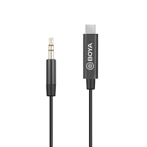 BOYA Mikrofoniadapteri BY-K2 TRS - USB-C Android ryhmässä KODINELEKTRONIIKKA / Ääni & Kuva / Kädessä pidettävät mikrofonit @ TP E-commerce Nordic AB (38-90545)