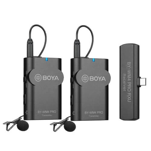 BOYA Mikrofoni BY-WM4 Pro K6 Lavalier x2 Langaton USB-C ryhmässä KODINELEKTRONIIKKA / Ääni & Kuva / Kädessä pidettävät mikrofonit @ TP E-commerce Nordic AB (38-90561)