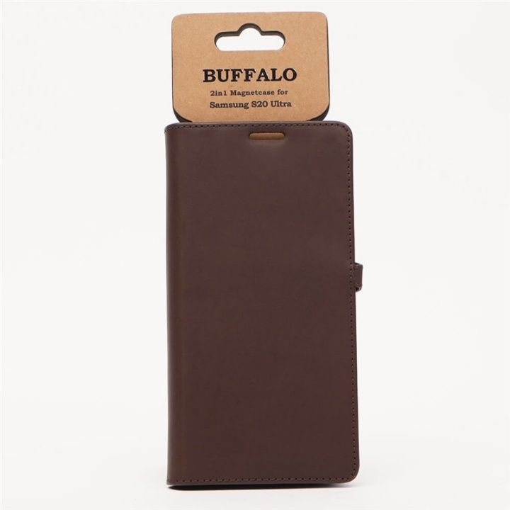 Buffalo Lompakko Samsung S20 Ultra Ruskea ryhmässä ÄLYPUHELIMET JA TABLETIT / Puhelimen suojakotelo / Samsung @ TP E-commerce Nordic AB (38-90582)