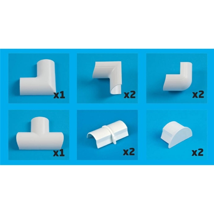D-LINE Adapter Kit 20x10mm Vit ryhmässä KODINELEKTRONIIKKA / Kaapelit & Sovittimet / Kaapelinhallinta @ TP E-commerce Nordic AB (38-90616)