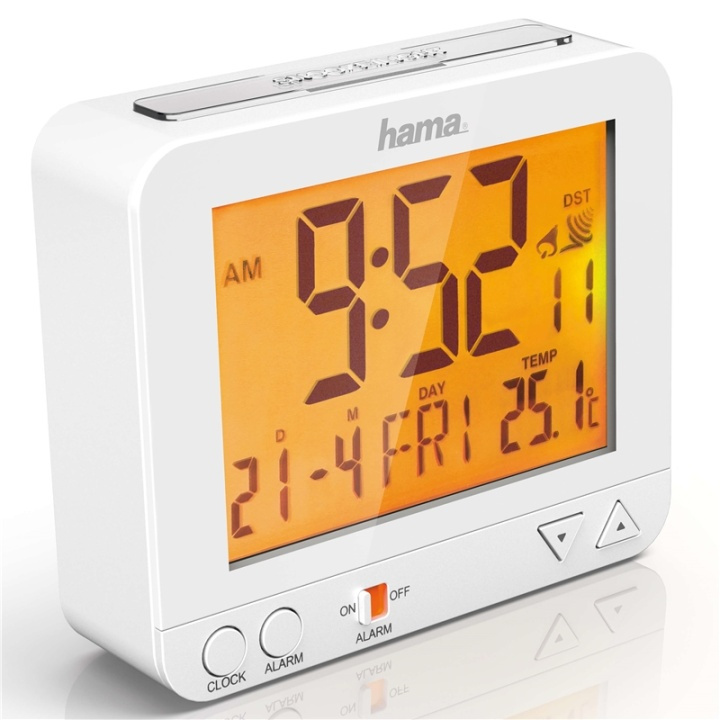 Hama Väckarklocka RC550 Radio Vit ryhmässä KOTI, TALOUS JA PUUTARHA / Kellot ja laskimet / Herätyskellot @ TP E-commerce Nordic AB (38-90727)