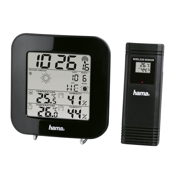 Hama Väderstation EWS-200 Svart ryhmässä KOTI, TALOUS JA PUUTARHA / Tuulettimet ja ilmastointilaitteet / Lämpömittarit ja sääasemat @ TP E-commerce Nordic AB (38-90738)