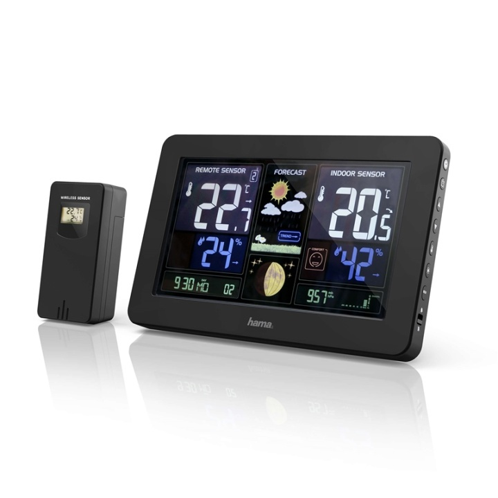 Hama Väderstation Premium Inkl. USB-laddning ryhmässä KOTI, TALOUS JA PUUTARHA / Tuulettimet ja ilmastointilaitteet / Lämpömittarit ja sääasemat @ TP E-commerce Nordic AB (38-90744)