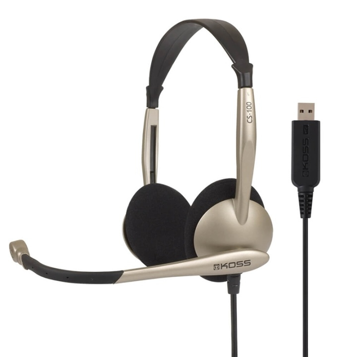 Koss Kuulokkeet CS100 USB On-Ear Mic Kulta / Musta ryhmässä TIETOKOONET & TARVIKKEET / GAMING / Kuulokkeet @ TP E-commerce Nordic AB (38-90948)