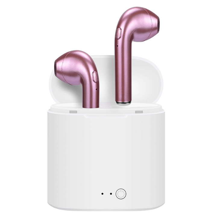 Ledwood kuulokkeet I7S True Wireless In-Ear Pink Mic ryhmässä KODINELEKTRONIIKKA / Ääni & Kuva / Kuulokkeet & Tarvikkeet / Kuulokkeet @ TP E-commerce Nordic AB (38-90960)