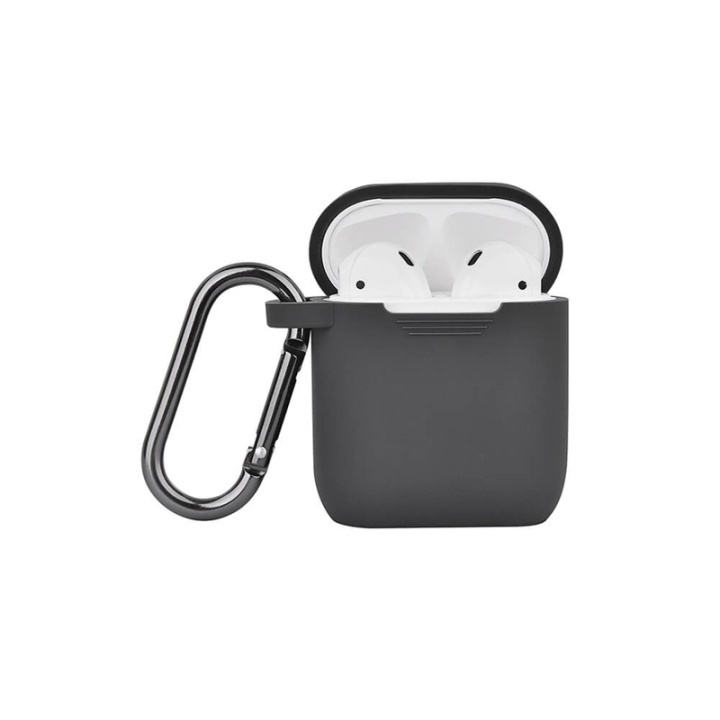 North Airpods Skyddsväska Silicone Karbinhängare Mörkgrå ryhmässä KODINELEKTRONIIKKA / Ääni & Kuva / Kuulokkeet & Tarvikkeet / Tarvikkeet @ TP E-commerce Nordic AB (38-91015)
