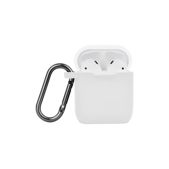 North Airpods Skyddsväska Silicone Karbinhängare Vit ryhmässä KODINELEKTRONIIKKA / Ääni & Kuva / Kuulokkeet & Tarvikkeet / Tarvikkeet @ TP E-commerce Nordic AB (38-91016)