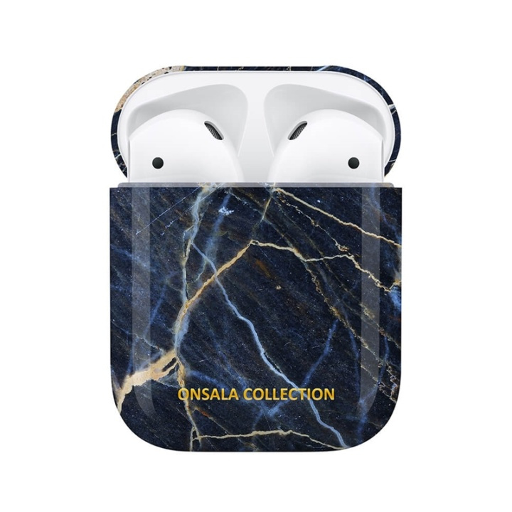 ONSALA COLLECTION Airpods Kotelo 1st and 2nd Generation Black Galaxy Marble ryhmässä KODINELEKTRONIIKKA / Ääni & Kuva / Kuulokkeet & Tarvikkeet / Tarvikkeet @ TP E-commerce Nordic AB (38-91036)