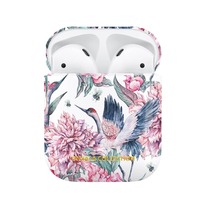 Onsala COLLECTION Airpods Fodral 1st and 2nd Generation Pink Crane ryhmässä KODINELEKTRONIIKKA / Ääni & Kuva / Kuulokkeet & Tarvikkeet / Tarvikkeet @ TP E-commerce Nordic AB (38-91037)