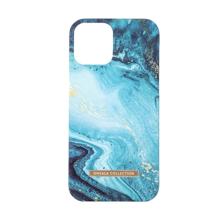 Onsala COLLECTION Mobilskal Soft Blue Sea Marble iPhone 12 Pro Max ryhmässä ÄLYPUHELIMET JA TABLETIT / Puhelimen suojakotelo / Apple / iPhone 12 Pro / Kuoret @ TP E-commerce Nordic AB (38-91050)