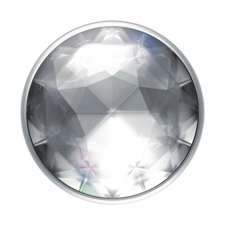 POPSOCKETS Disco Crystal Silver Irroitettava Grip Telinetoiminnolla Premium ryhmässä ÄLYPUHELIMET JA TABLETIT / Muut tarvikkeet / Popsockets @ TP E-commerce Nordic AB (38-91180)