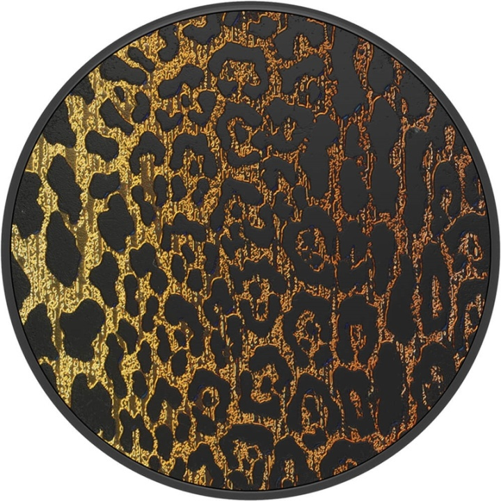 PopSockets Embossed Metal Leopard Avtagbart Grip med Ställfunktion LUXE ryhmässä ÄLYPUHELIMET JA TABLETIT / Muut tarvikkeet / Popsockets @ TP E-commerce Nordic AB (38-91182)