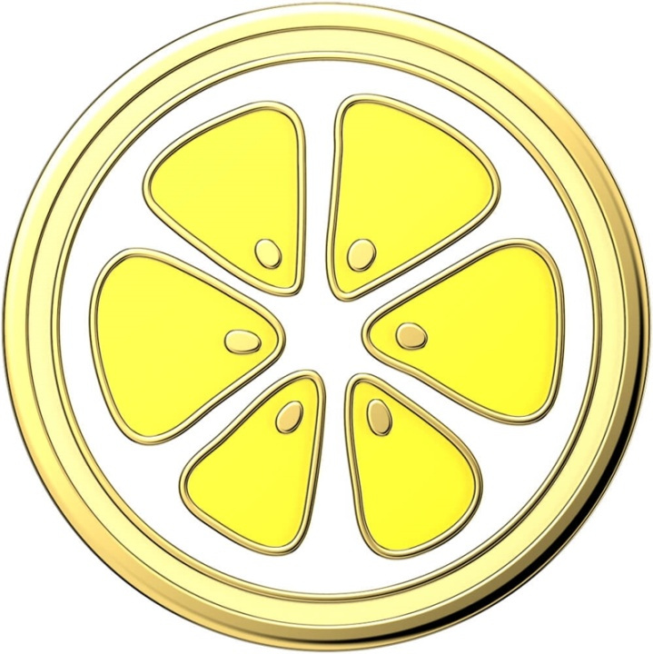 PopSockets Enamel Lemon Slice Yellow Avtagbart Grip med Ställfunktion Premium ryhmässä ÄLYPUHELIMET JA TABLETIT / Muut tarvikkeet / Popsockets @ TP E-commerce Nordic AB (38-91189)