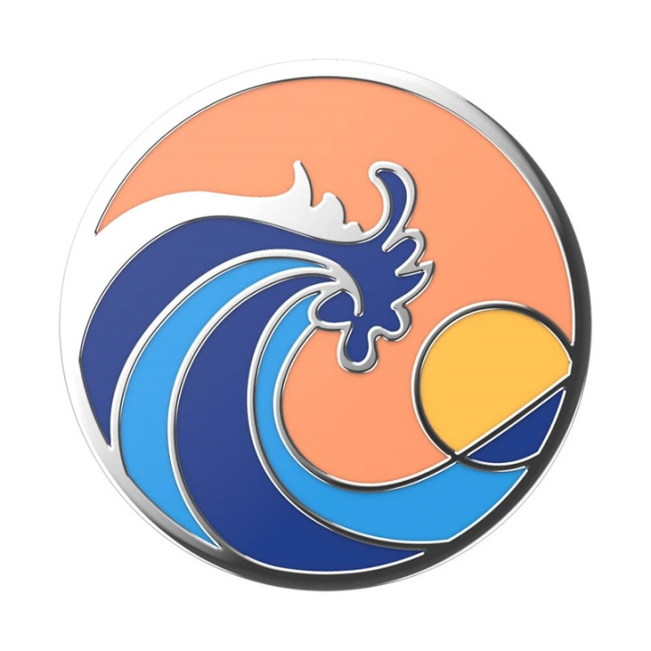 PopSockets Enamel Ride The Wave Coral Avtagbart Grip med Ställfunktion Premium ryhmässä ÄLYPUHELIMET JA TABLETIT / Muut tarvikkeet / Popsockets @ TP E-commerce Nordic AB (38-91191)