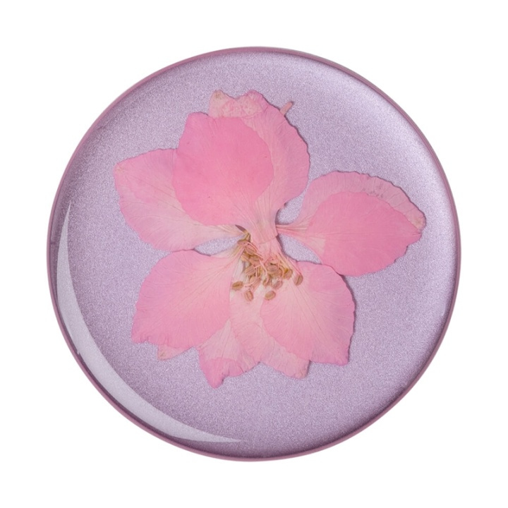PopSockets Pressed Flower Delphinium Avtagbart Grip med Ställfunktion Premium ryhmässä ÄLYPUHELIMET JA TABLETIT / Muut tarvikkeet / Popsockets @ TP E-commerce Nordic AB (38-91231)