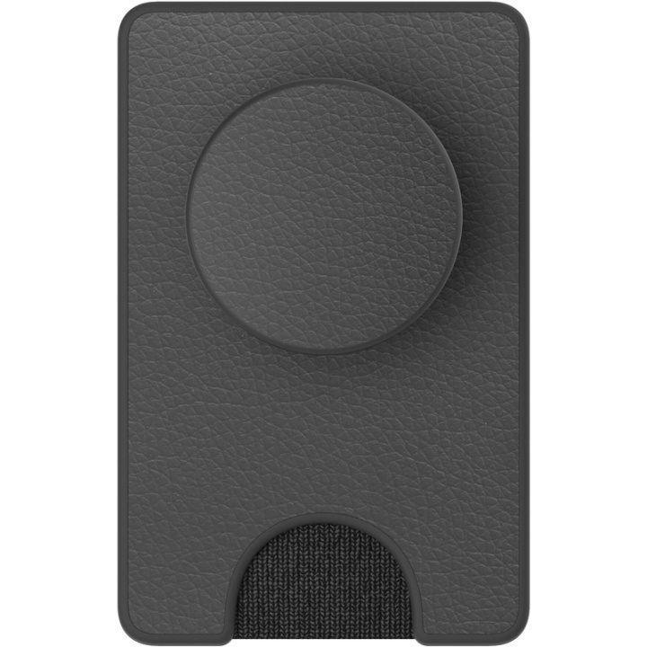 POPSOCKETS Wallet Pebbled Vegan Leather Black Irroitettava Puhelin Lompakko PopWallet+ ryhmässä ÄLYPUHELIMET JA TABLETIT / Muut tarvikkeet / PopWallet @ TP E-commerce Nordic AB (38-91261)