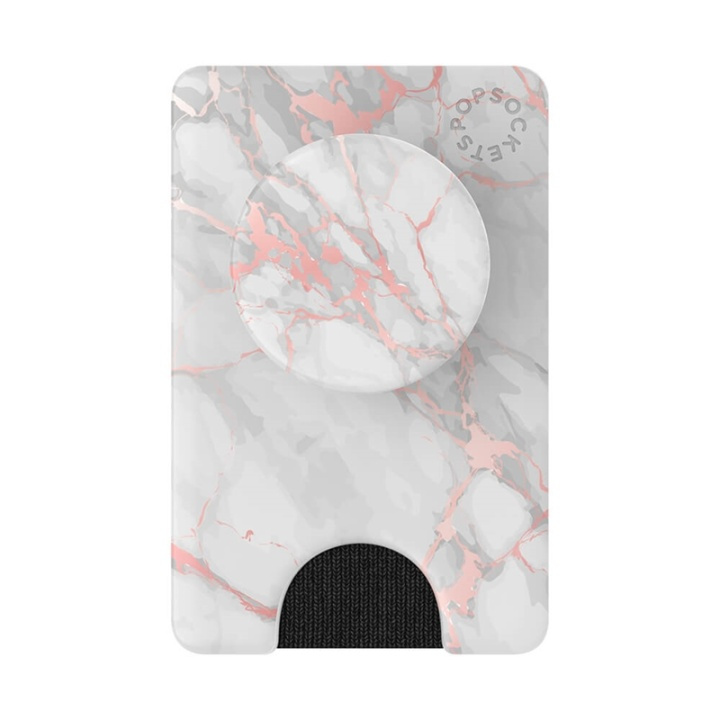 POPSOCKETS Wallet Rose Gold Lutz Marble Irroitettava Puhelin Lompakko PopWallet+ ryhmässä ÄLYPUHELIMET JA TABLETIT / Muut tarvikkeet / PopWallet @ TP E-commerce Nordic AB (38-91262)