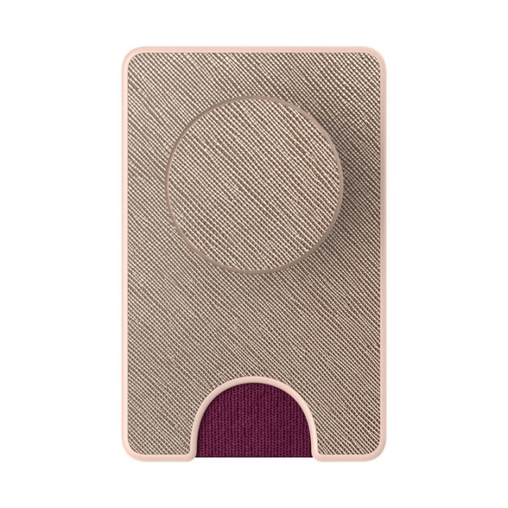 POPSOCKETS Wallet Saffiano Rose Gold Irroitettava Puhelin Lompakko PopWallet+ ryhmässä ÄLYPUHELIMET JA TABLETIT / Muut tarvikkeet / PopWallet @ TP E-commerce Nordic AB (38-91263)