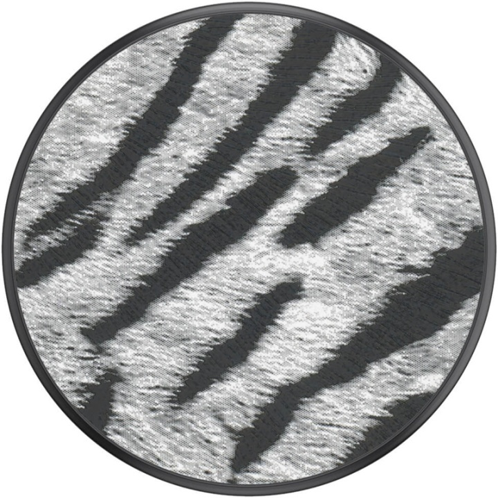 POPSOCKETS Vegan Leather Zebra Irrotettava Grip Telinetoiminnolla Premium ryhmässä ÄLYPUHELIMET JA TABLETIT / Muut tarvikkeet / Popsockets @ TP E-commerce Nordic AB (38-91266)