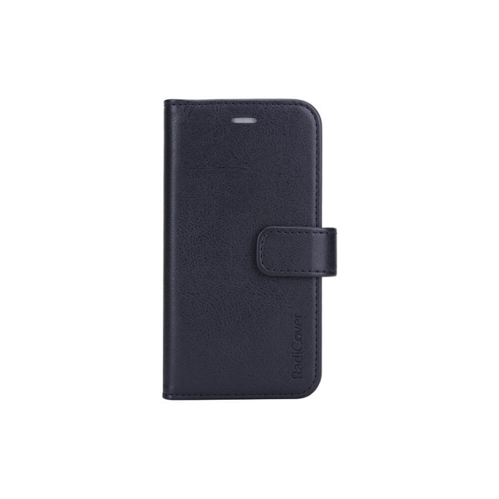 RADICOVER Lompakko iPhone 12 Mini Säteilysuojattu Flipcover RFID Musta ryhmässä ÄLYPUHELIMET JA TABLETIT / Puhelimen suojakotelo / Apple / iPhone 12 Mini / Kotelo @ TP E-commerce Nordic AB (38-91292)