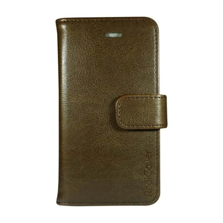Radicover Säteilysuojattulompakko PU iPhone 6/7/8/SE Flipcover Ruskea ryhmässä ÄLYPUHELIMET JA TABLETIT / Puhelimen suojakotelo / Apple / iPhone 6/6S / Kotelo @ TP E-commerce Nordic AB (38-91298)