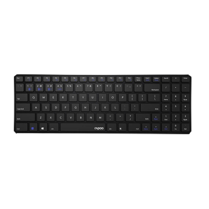 RAPOO Keyboard E9100M Wireless Multi-Mode Black ryhmässä TIETOKOONET & TARVIKKEET / Hiiret & Näppäimistöt / Näppäimistöt / Langattomat @ TP E-commerce Nordic AB (38-91366)