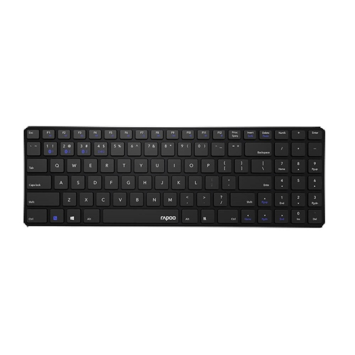 Rapoo Keyboard E9100M Wireless Multi-Mode Black ryhmässä TIETOKOONET & TARVIKKEET / Hiiret & Näppäimistöt / Näppäimistöt / Langattomat @ TP E-commerce Nordic AB (38-91366)