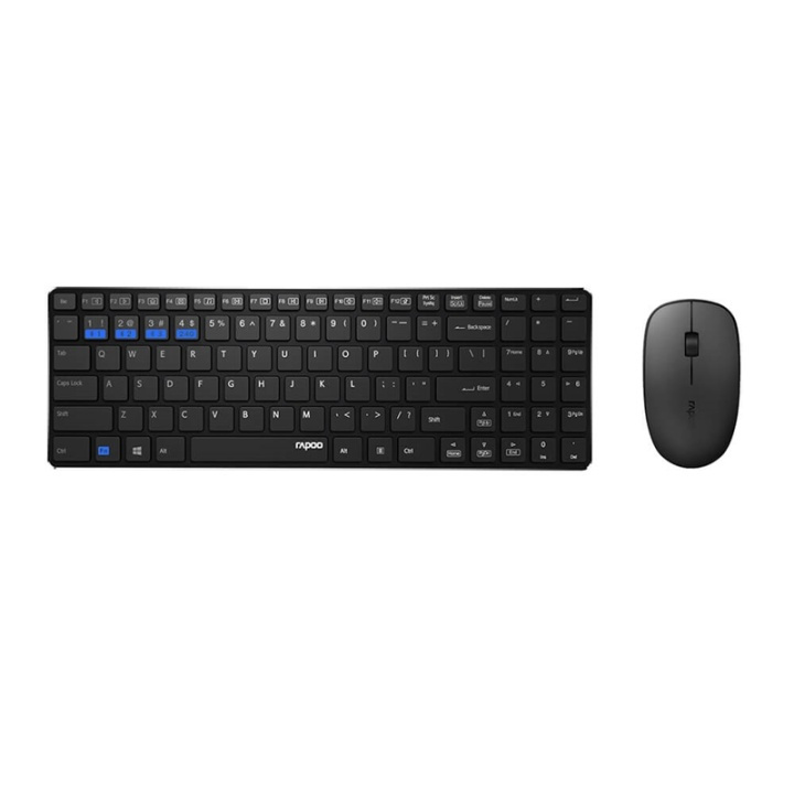 RAPOO Keyboard/Mice Set 9300M Wireless Multi-Mode Black ryhmässä TIETOKOONET & TARVIKKEET / Hiiret & Näppäimistöt / Näppäimistöt / Paketti @ TP E-commerce Nordic AB (38-91372)