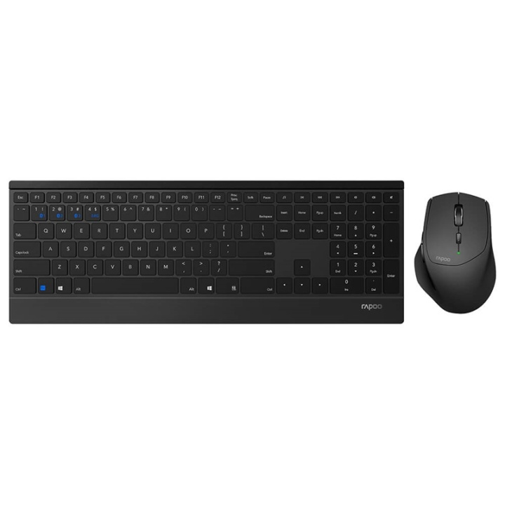 RAPOO Keyboard/Mice Set 9500M Wireless Multi-Mode Black ryhmässä TIETOKOONET & TARVIKKEET / Hiiret & Näppäimistöt / Näppäimistöt / Paketti @ TP E-commerce Nordic AB (38-91373)