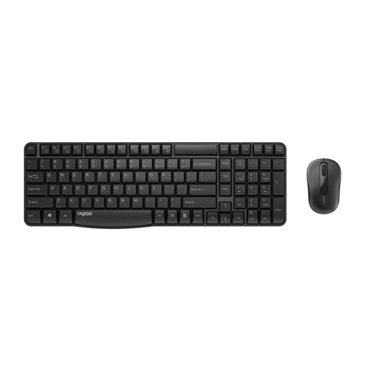 Rapoo Keyboard/Mice Set X1800S Wireless 2.4GHz Black ryhmässä TIETOKOONET & TARVIKKEET / Hiiret & Näppäimistöt / Näppäimistöt / Paketti @ TP E-commerce Nordic AB (38-91375)