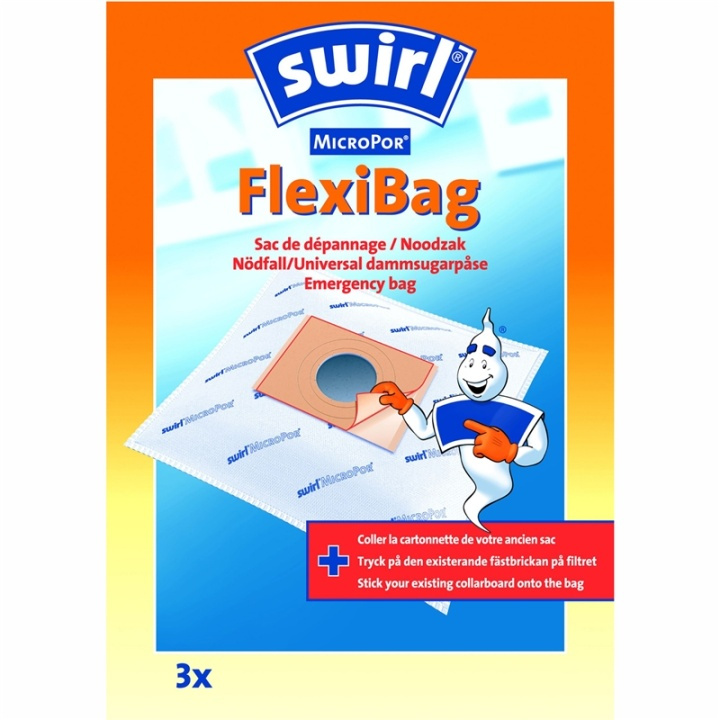 Swirl Dammsugarpåsar SOS Flexibag 3 ryhmässä KOTI, TALOUS JA PUUTARHA / Siivoustuotteet / Imurit & Tarvikkeet / Tarvikkeet / Pölynimurin pussit @ TP E-commerce Nordic AB (38-91626)