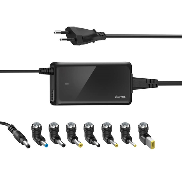 Hama Nätdel Notebook Universal 100-240V 19V/65W 8x Adapter ryhmässä TIETOKOONET & TARVIKKEET / Kaapelit & Sovittimet / Sähkökaapelit @ TP E-commerce Nordic AB (38-91857)