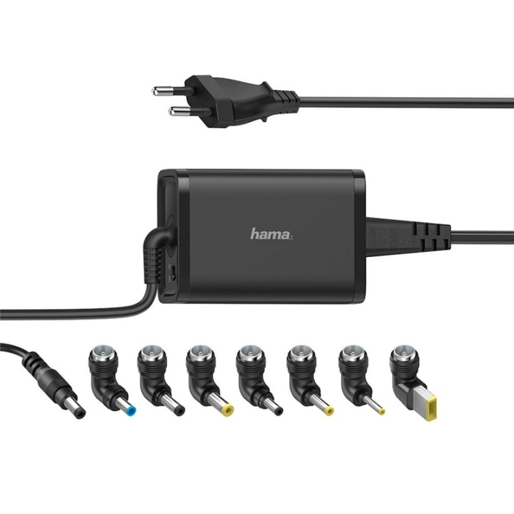 Hama Nätdel Notebook Universal 100-240V 15-19V/65W 8x Adapter ryhmässä TIETOKOONET & TARVIKKEET / Kaapelit & Sovittimet / Sähkökaapelit @ TP E-commerce Nordic AB (38-91858)