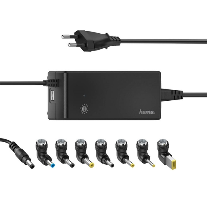 Hama Nätdel Notebook Universal 100-240V 12-22V/90W 8x Adapter ryhmässä TIETOKOONET & TARVIKKEET / Kaapelit & Sovittimet / Sähkökaapelit @ TP E-commerce Nordic AB (38-91860)