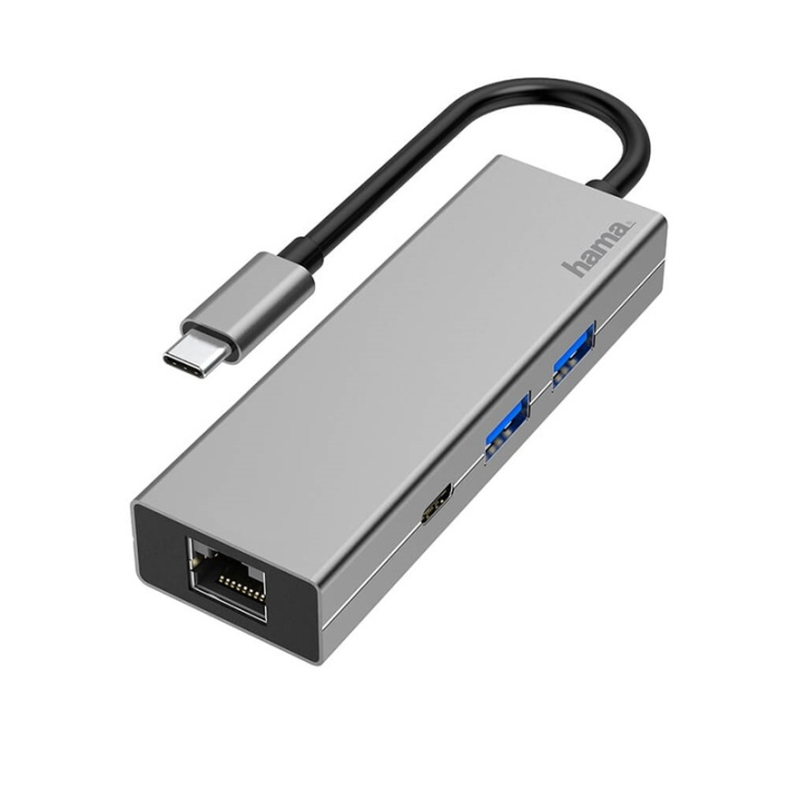 Hama Adapter USB-C Multi 4x Portar LAN ryhmässä TIETOKOONET & TARVIKKEET / Tietokonetarvikkeet / USB-telakat @ TP E-commerce Nordic AB (38-91874)
