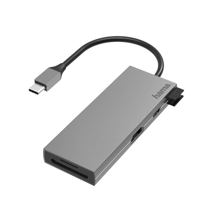 HAMA Adapteri USB-C Multi 6x Porttia HDMI/SD ryhmässä TIETOKOONET & TARVIKKEET / Tietokonetarvikkeet / USB-telakat @ TP E-commerce Nordic AB (38-91876)