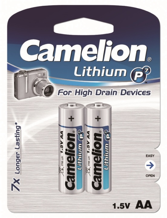 Camelion AA-batterier (LR6) Litium, 2-pack ryhmässä KODINELEKTRONIIKKA / Paristot & Laturit / Akut / AA @ TP E-commerce Nordic AB (38-92024)