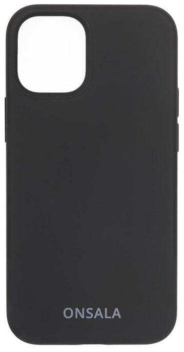 ONSALA Suojakuori Silikooni Black - iPhone 12 Mini ryhmässä ÄLYPUHELIMET JA TABLETIT / Puhelimen suojakotelo / Apple / iPhone 12 Mini / Kuoret @ TP E-commerce Nordic AB (38-92442)